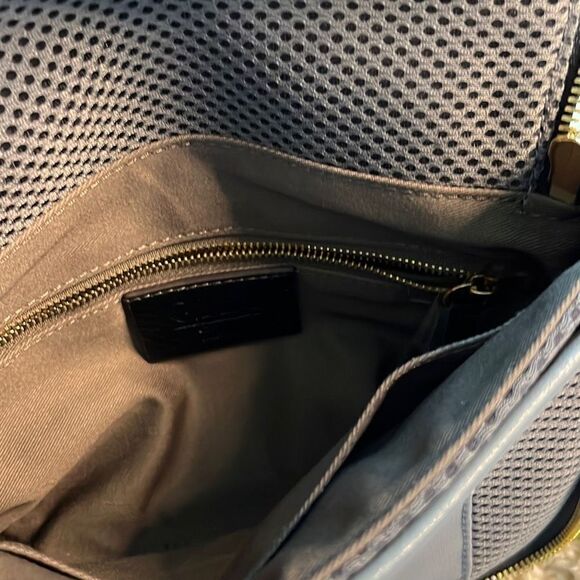 G.I.L.I Halo Metallic Crossbody Gold Black Leather NWOT - Picture 14 of 16